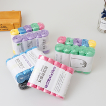 Large medium garbage bag thickened point-off disposable household kitchen storage bag dormitory black plastic bag roll