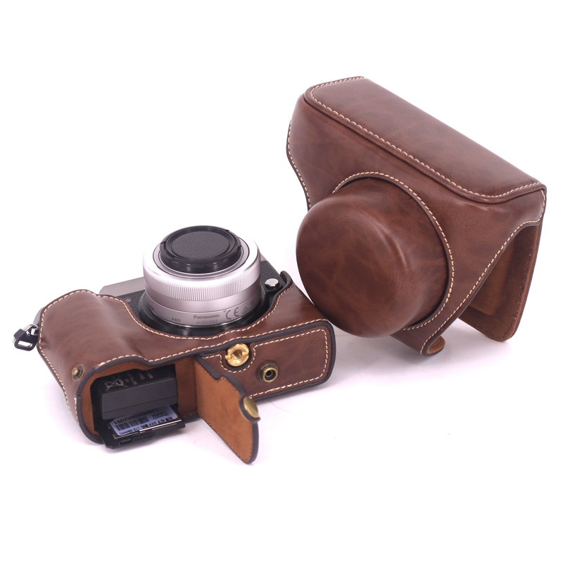 Panasonic GX9 camera bag G100 micro single eye camera S5 GX85 80 7 protective leather cover GH5S base LX100M2 half sleeve