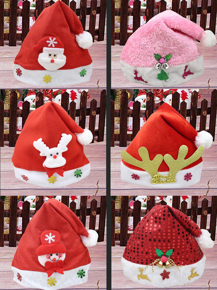 Christmas gifts Small Gifts Christmas hats Children's sets Dress up accessories Christmas Old Man hats Adult Christmas hats