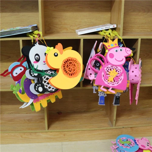 Портативный музыкальный мультяшный фонарь для детского сада, динозавр, DIY, поделки ручной работы