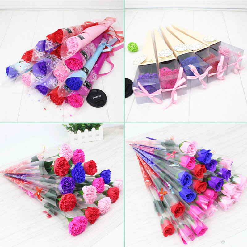 Single soap Rose Flower Mother's Day Cornell soap Flower Seven New Year's Eve Creative Little Gift Promoted Gift