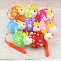 Mid-Autumn Festival childrens portable cartoon LED glowing lantern kindergarten diy handmade mini cherry blossom rabbit lantern
