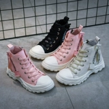 Martens, демисезонные ботинки для мальчиков, флисовые зимние короткие сапоги, 2024 года, в западном стиле