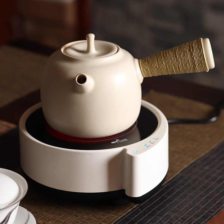 Soda glazed white clay side of the pot beam small ceramic pot electric pottery is urgently required to cook teapot charcoal stove