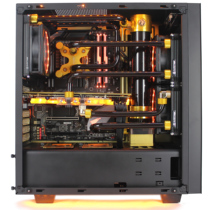 S340 black gold 10900K RTX3080 3070 custom split water-cooled console game desktop computer