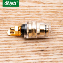 Copper Gilded Transparent Crystal Speaker Post Power Amplifier Trumpet 4MM Banana Head Post Head Sound Wiring Terminal