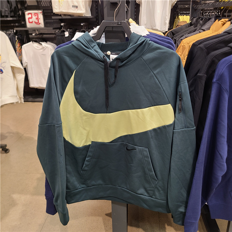 Nike Thrma-Fit Large Hook Nike Men's Spring and Autumn Fleece Quick-Dry Breathable Hoodie Sweatshirt Dq5402
