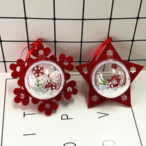  Christmas ornaments Christmas Tree pendant Window counter arrangement decoration 80mm transparent ball pendant