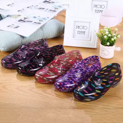 Non-slip low-top shallow mouth rain boots Lightweight rain boots waterproof shoes rubber shoes galoshes women's short tube kitchen adult fashion summer