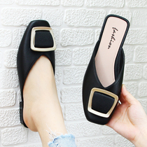 New student Han Edition sandals women wear soft bottom red tide flow half slippers beach anti-slippers leisure outside summer