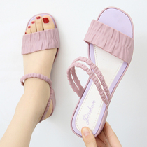 Fashion new sandals women Summer Net red one shoe two wear fairy wind outside wear Middle heel single shoes ins tide beach non-slip