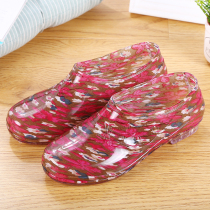 Low-top rain boots jelly rain boots waterproof shoes rubber shoes overshoes womens kitchen work shallow mouth adult fashion non-slip summer