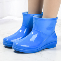 Fashion Money Outside Wearing Short Cylinder Waterproof Shoes Kitchen Working Rubber Shoes Adult Laundry Non-slip Set Shoes Rain Shoes Rain Boots Female Summer Shoes