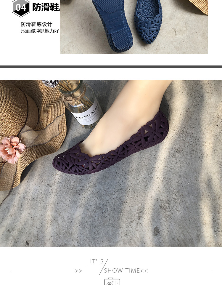 Baotou thạch lưới đỏ với đôi dép lỗ 2018 giày nữ mới mùa hè hoang dã phiên bản Hàn Quốc của nàng tiên thủy triều phẳng dép quai hậu nữ đế cao