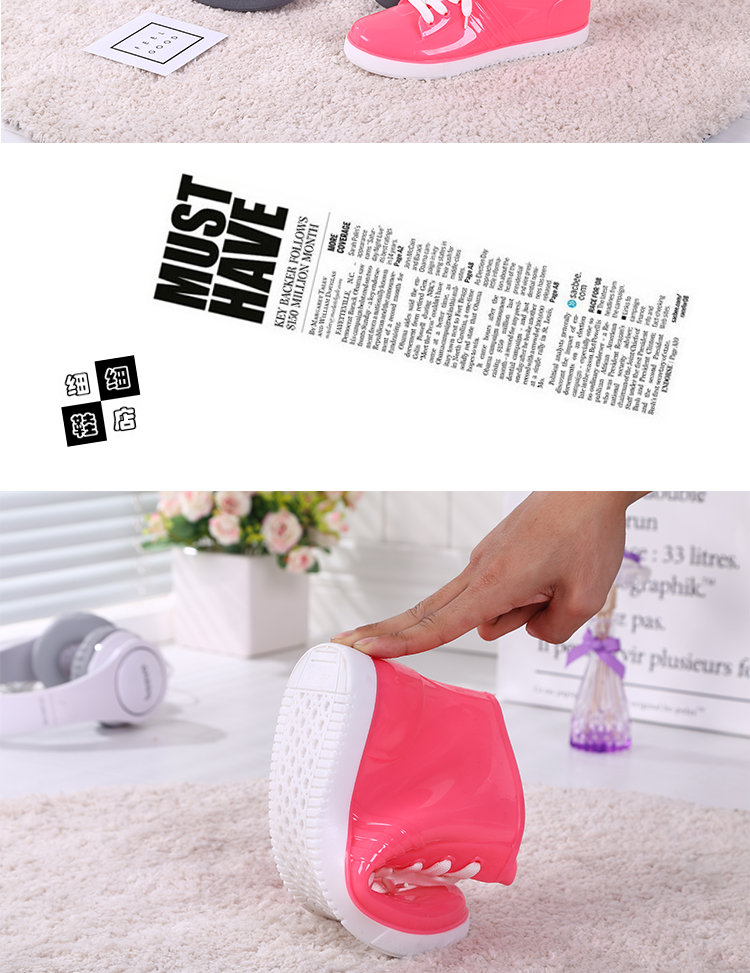 Giày đi mưa mùa hè thạch mưa ủng nữ sinh viên ống ngắn Hàn Quốc thời trang người lớn chống trượt giày không thấm nước giày cao su phẳng giày chống nước Adiddas