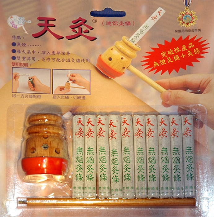 Warm moxibustion barrel can be used to fumigate the face