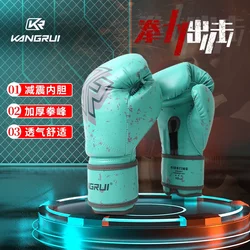 Kangrui Boxing Gloves Microfiber Leather Youth Competition Adult Fighting Punching Bag Mma Sanda Gloves