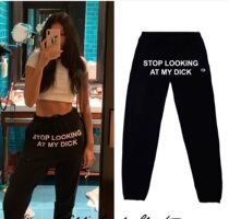 Cindy kimberly with the same Champion cooperation style personality letter print sports casual pants