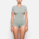 Скимы Кардашьян, та же самая американская закупка эластичности, удобная сумка, версия верхней, короткая рукава дна T -For