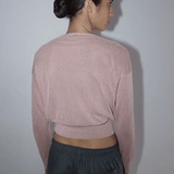 Шерстяной испанский агент по закупкам Paloma, сексуальный полупрозрачный свитер с золотой нитью, повседневная куртка с передним бюстгальтером, рубашка