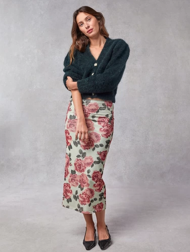 Руже французский закупку Фирменный цветочный принт высокий