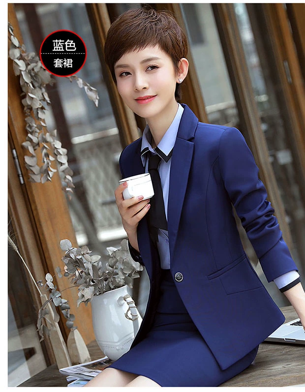 Trang phục nữ phù hợp với chuyên nghiệp mới mặc nữ công chức phỏng vấn bộ đồ nhỏ quần yếm ngắn mùa thu