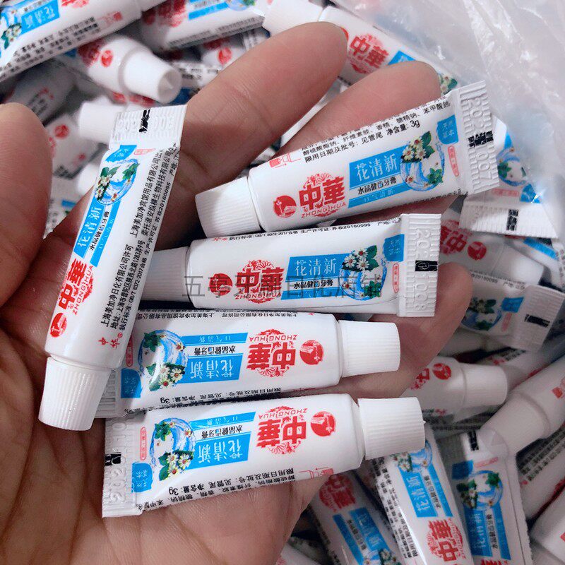 50 Chinese small toothpaste 3g6g10g gram disposable tourist hotel guesthouse Minjuku Dental Oral Use