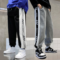 Childrens loose sports pants autumn 2021 new boys 10 knitted pants 13 spring and autumn pants 14 years old
