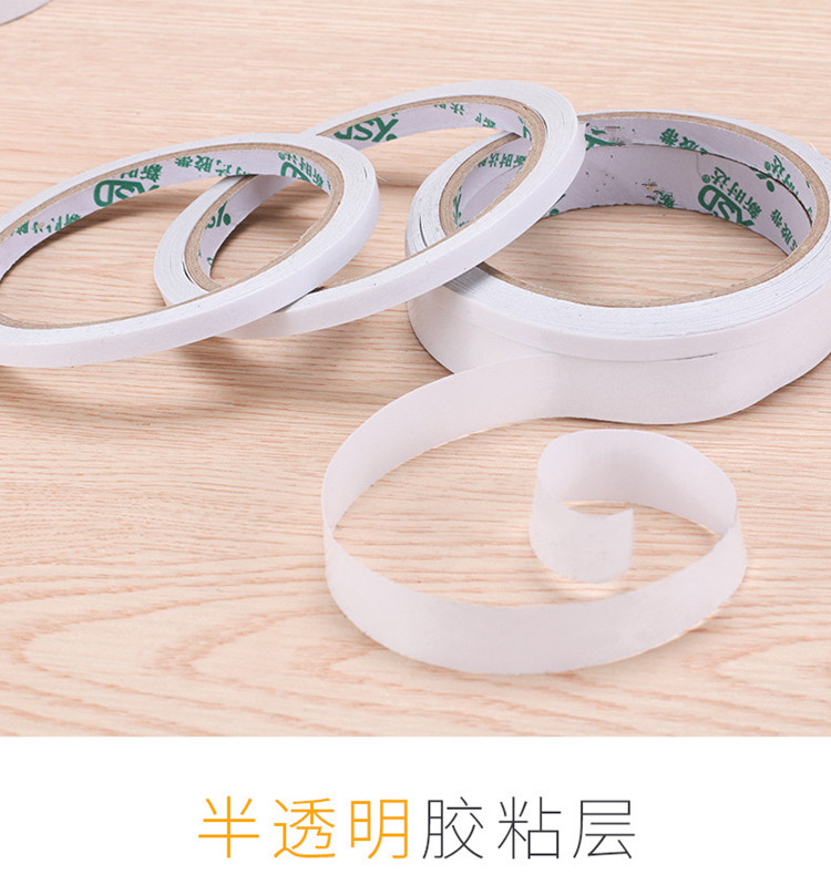 Băng keo hai mặt băng dính độ nhớt cao hai mặt băng keo hai mặt băng keo giấy 1.0 cm tự làm thủ công
