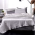 Xuất khẩu chăn bông cotton Hàn Quốc ba bộ chăn bông xù lông mùa hè chăn bông vải lanh giường đơn giản sao Trải giường