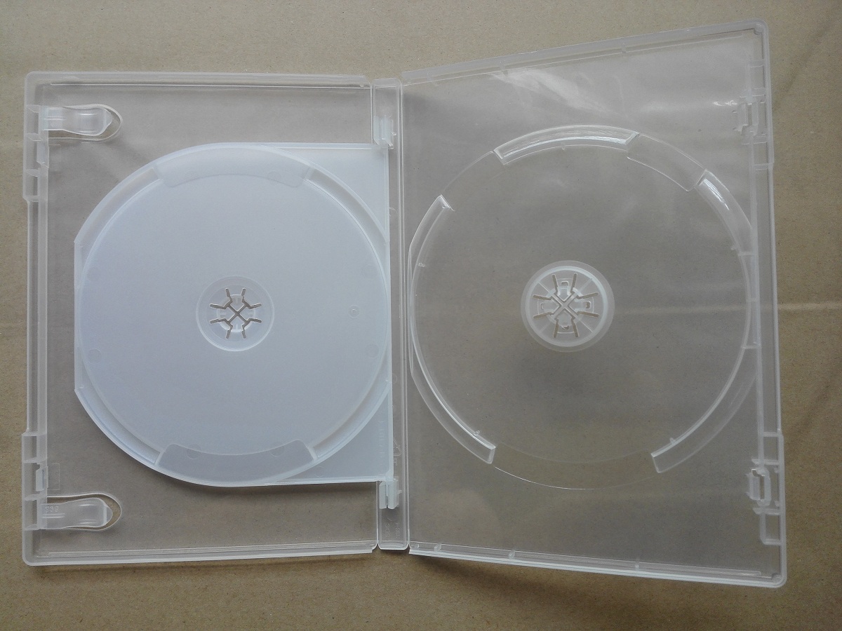 Imported transparent DVD box CD box storage box CD box double disc box inside and outside can be inserted cover