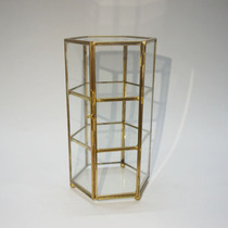  High-end series European and American jewelry display glass jewelry rack flat top multi-layer jewelry glass box Jewelry box