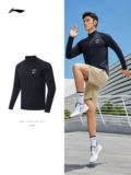 Li Ning, удерживающий тепло лонгслив, мужская весенняя футболка, мягкий трикотажный свитер, для бега