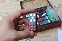 No. 16 thick black plaque nine melamine days nine send antique antique antique leather box dragon and phoenix pattern