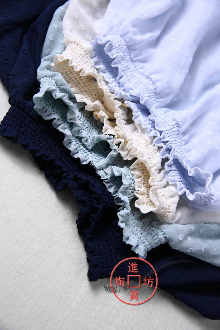 XT023B 0710 Oxygen Elastic Fungus Collar Loose Three-dimensional Flocking Dot Short Sleeve Chiffon Pullover - Taobao