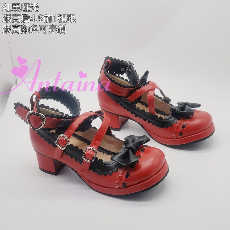 *Tai*na*◣ lolita cos кожзаменитель NK бант в среде кукла Обувь 2002-1 многоцветный antaina 