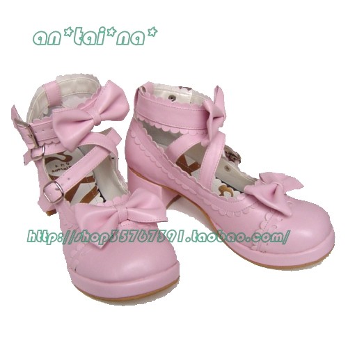 *Tai*na*◣ lolita cos кожзаменитель NK бант в среде кукла Обувь 2002-1 многоцветный antaina 