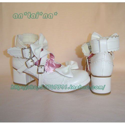 *Tai*na*◣ lolita cos кожзаменитель NK бант в среде кукла Обувь 2002-1 многоцветный antaina 