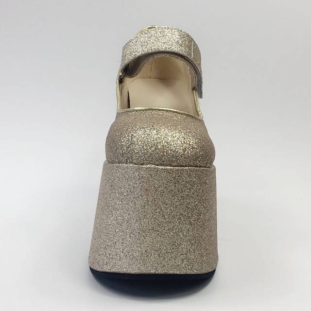 antaina bridal shoes wedding shoes gold sequin shoes heightening shoes platform thick sole shoes versatile 9096
