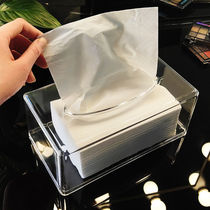 Transparent tissue box suction paper box Home Living room Restaurant Creative Paper Towel Containing Box Tabletop Paper Towel Silo Business Hotel