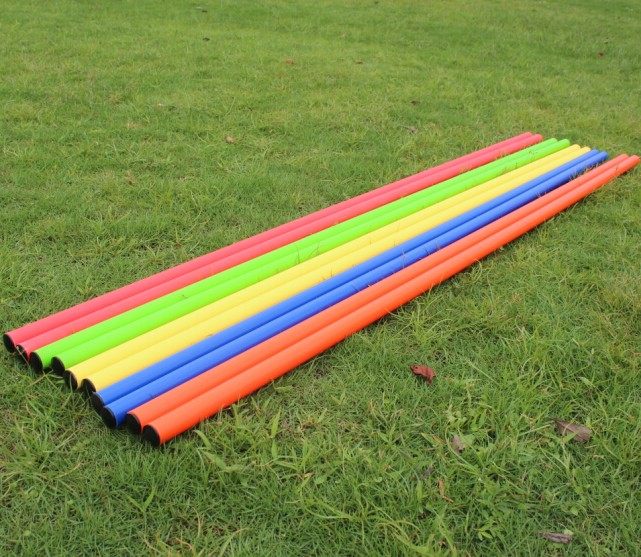 Thickened football flag pole training hurdle crossbar winding rod multi-function football training supplies and equipment