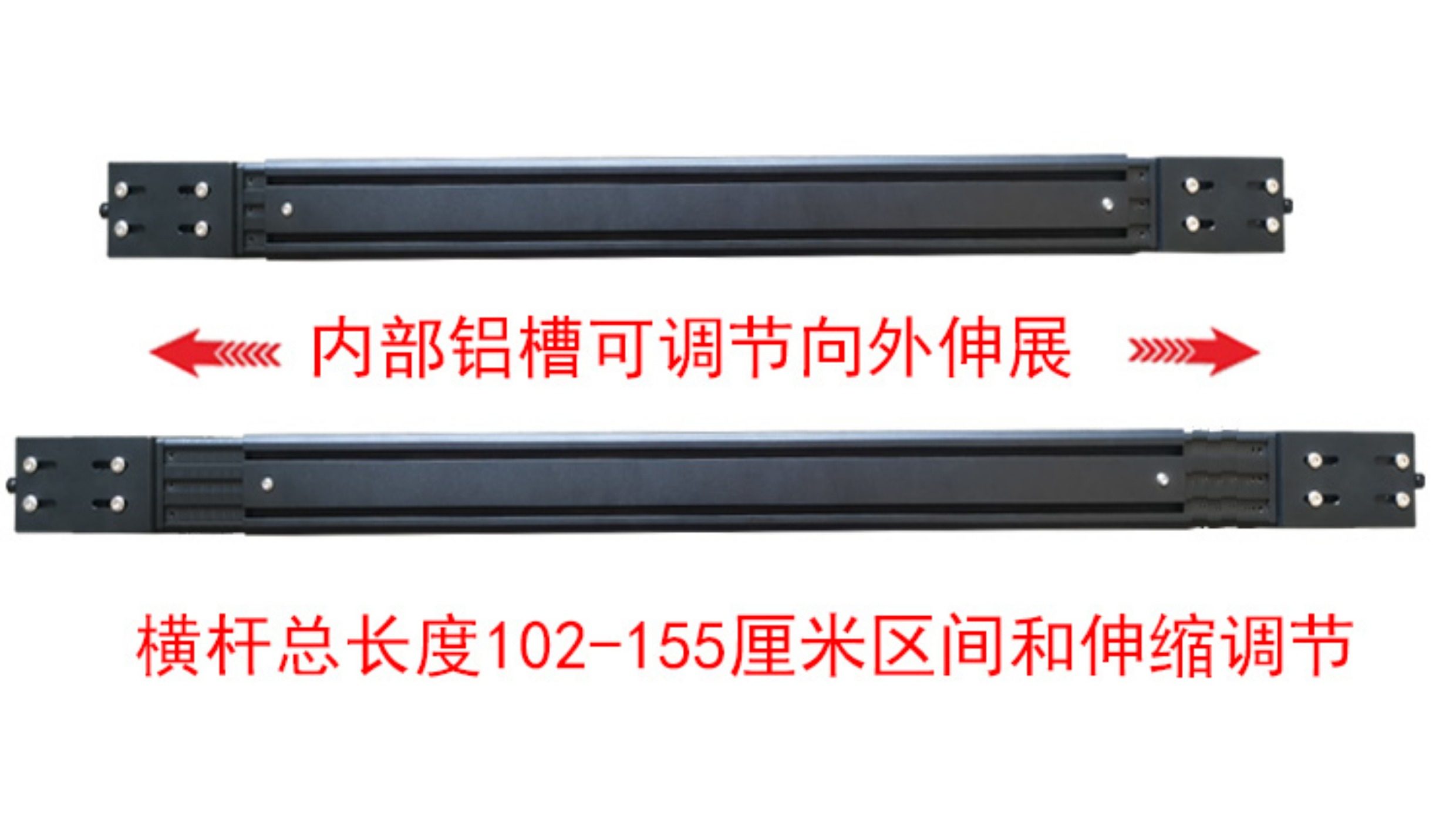 Silent Roof Rack Crossbar for Off-Road Suvs, Universal Aluminum Alloy, No-Drill Telescopic Tent Low-Profile Luggage Crossbar