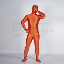 Orange-red oily cloth full-coverage tights smooth delicate and highly elastic zentai 52 League of Legends tailor-made