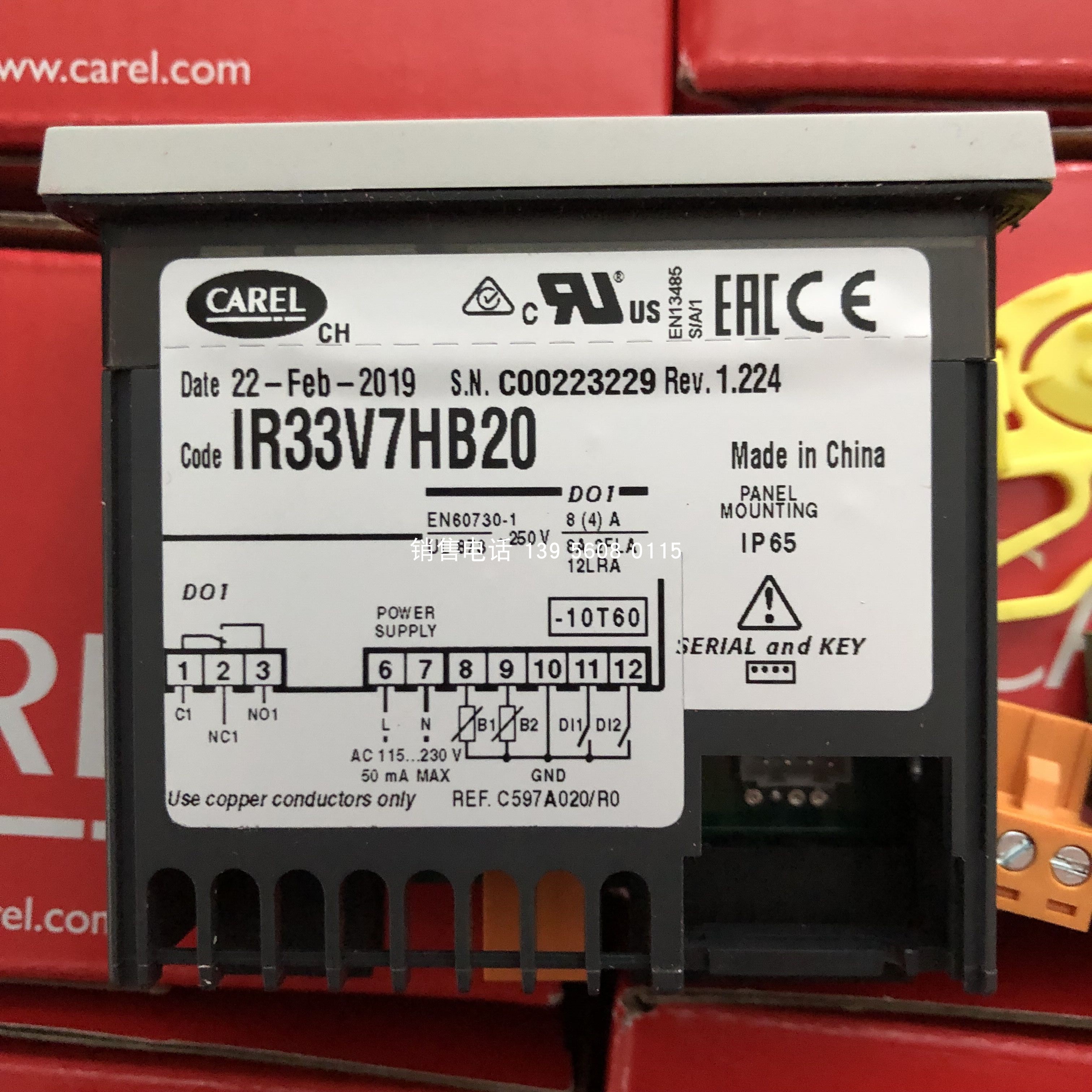 Italian Calle Temperature controller CAREL IR33V7HB20 CAREL IR33 thermostat