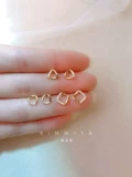 Геометричные изысканные элегантные квадратные универсальные серьги, простой и элегантный дизайн, серебро 925 пробы