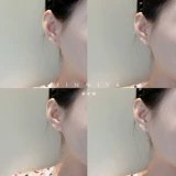 Маленькие дизайнерские серьги, серебро 925 пробы, простой и элегантный дизайн, тренд сезона