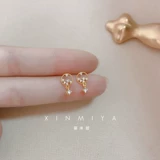 馨米娅 Модные серьги с цирконом, коллекция 2023, изысканный стиль, серебро 925 пробы, простой и элегантный дизайн, популярно в интернете