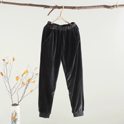 DB1 South Qiqi quần nhung nhà quần nữ harem quần thun eo rắn chắc là quần dài mỏng hoang dã