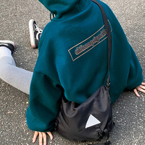 Flower field window hooded plus velvet clothes female autumn and winter Korean version of loose 2021 New retro Japanese design sense minority