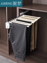 Pants rack telescopic wardrobe household multifunctional pants drawing cabinet inside hanging trouser rack side Drawer Wardrobe hardware accessories